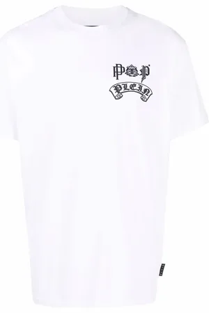 Philipp Plein Gothic Plein T-shirt med rund hals og logotryk