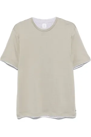 ELEVENTY T-shirt med kontrastkant