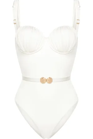 Noire Swimwear Balconette-badedragt med bælte og ruche