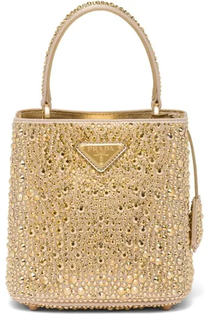 Prada Lille tote med krystaludsmykning