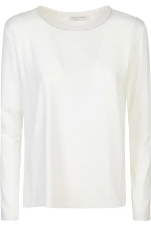 LE TRICOT PERUGIA T-shirt med udsmykket halsudskæring