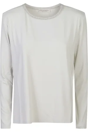 LE TRICOT PERUGIA T-shirt med udsmykket halsudskæring