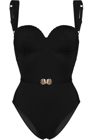Noire Swimwear Balconette-badedragt med bælte og ruche