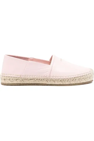 Salvatore Ferragamo Espadriller i læder med præget logo