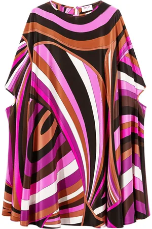 Puccini Kaftan i silke med Iride-tryk