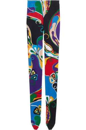 Puccini Tights med orkide-tryk