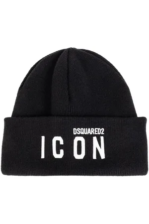 Dsquared2 Intarsiastrikket hue med logo