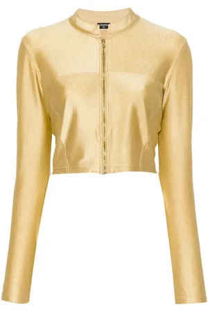 CHANEL Metallisk cropped jakke fra 2001