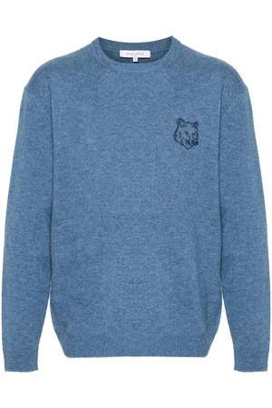 Maison Kitsuné Sweater med rævehoved-broderi