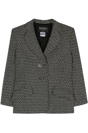 CHANEL Dobbeltradet tweed-blazer fra 1998