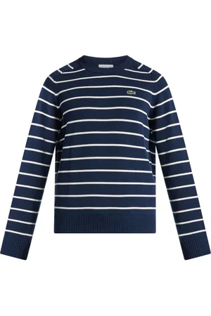 Lacoste Stribet trøje med logomærke
