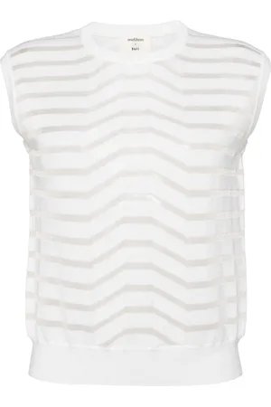 Onefifteen Stribet vest i strik
