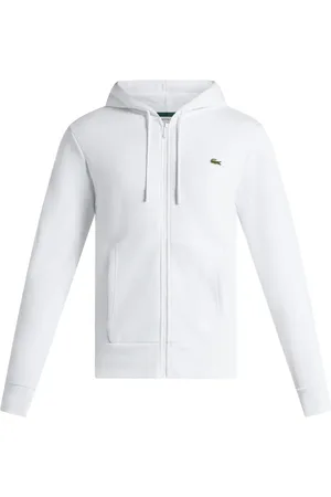 Lacoste Sweatshirt med logomærke og lynlås