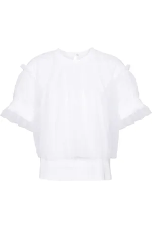 NOIR KEI NINOMIYA T-shirt med tyl-ærmer