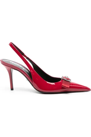 VERSACE 85 mm slingback-pumps med Gianni-bånd