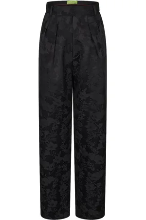 SHANGHAI TANG Bukser i jacquard med lige snit