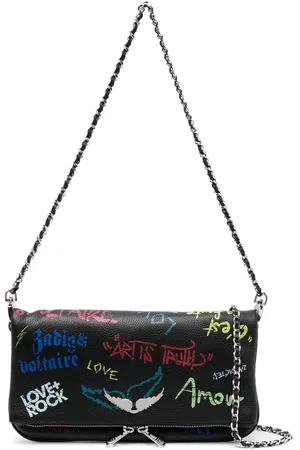 Zadig & Voltaire Crossbody-taske med graffiti-tryk