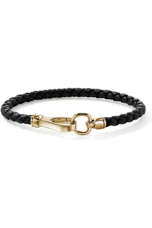 John Hardy Læderarmbånd i 14 karat gulguld