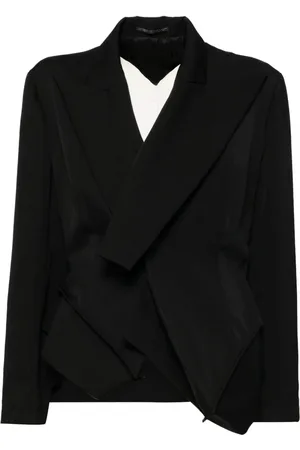 YOHJI YAMAMOTO Asymmetriske blazere i uld