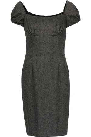 Dior Pre-owned kortærmet kjole i tweed fra 2010