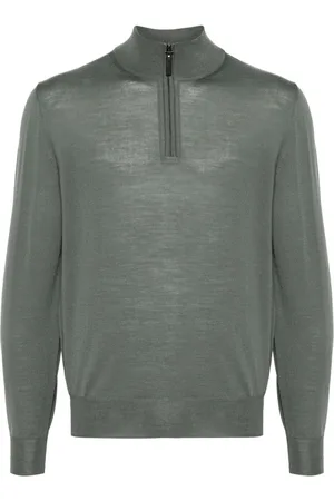 CANALI Pullover med lynlås og høj hals