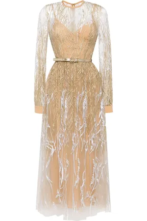 Elie saab Mellemlang Arboreal kjole