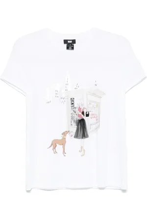 DKNY T-shirt med grafisk tryk