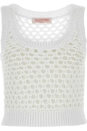 VALENTINO GARAVANI Cropped top i strik