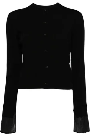 JUUN.J Cardigan med plisseret detalje og knapper
