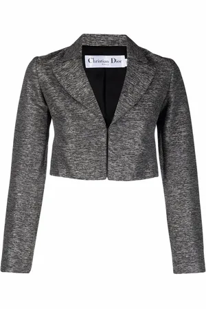 Dior Pre-owned cropped jakke med mélangeeffekt fra 00