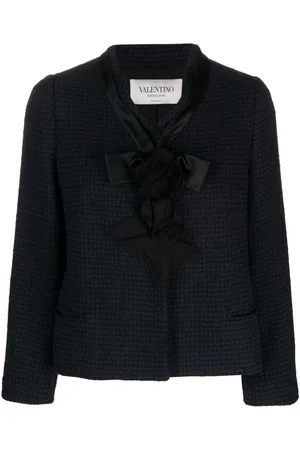 VALENTINO GARAVANI 2008 jakke i tweed med sløjfedetalje