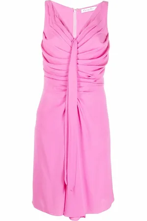 Dior Pre-owned ærmeløs kjole med draperet front fra 00