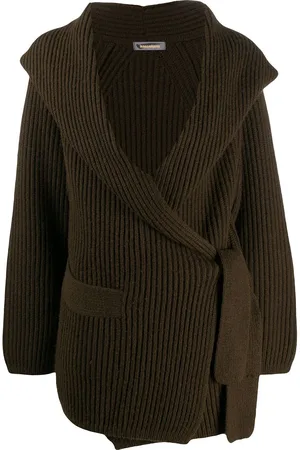Issey Miyake Ribstrikket cardigan med sjalskrave fra 1980