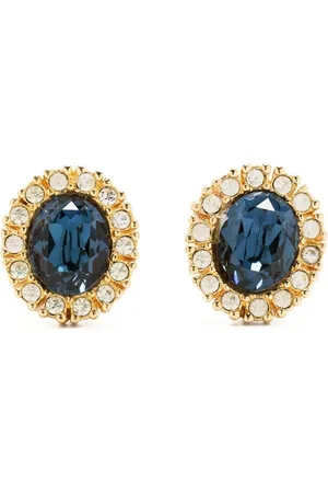 Dior Pre-owned rhinsten-udsmykket øreklips fra 1980