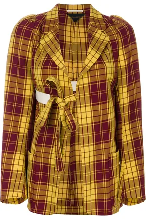 Comme des Garçons Skotskternet blazer med bindedetalje