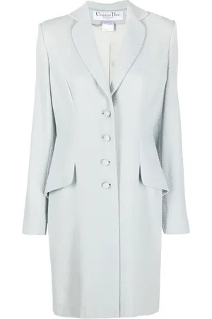 Dior Pre-owned tekstureret enkeltradet frakke fra 1990