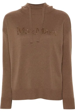 Max Mara Hættetrøje med krystallogo