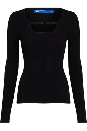 Karl Lagerfeld Strikket top med logo-hardware