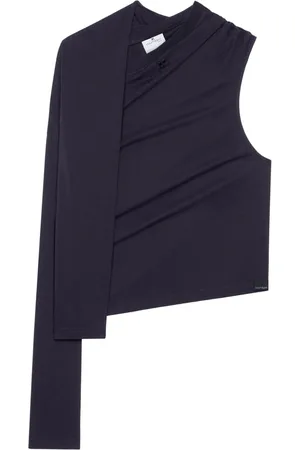 Courrèges Asymmetrisk T-shirt med off-shoulder-snit