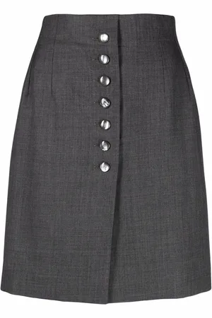 Dior Kort nederdel med knapper foran fra 1990