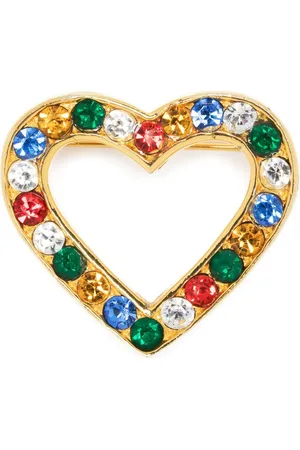 Moschino CC broche med rhinsten-udsmykning fra 1980
