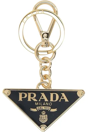 Prada Nøglering med trekantet emaljelogo