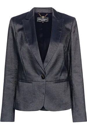 Salvatore Ferragamo Enkeltradet blazer med peplum fra 00