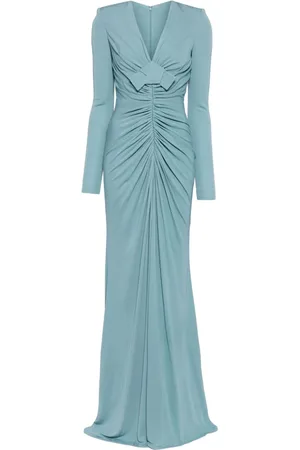 Elie saab Jersey-kjole med V-hals