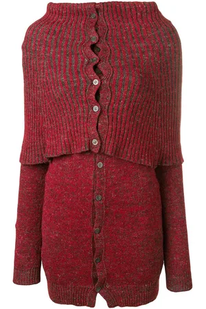 YOHJI YAMAMOTO Ribbet cardigan med høj hals
