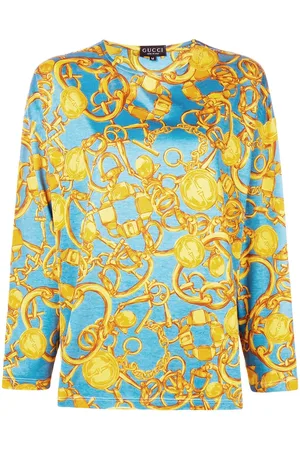 Gucci Langærmet bluse med kædemønster