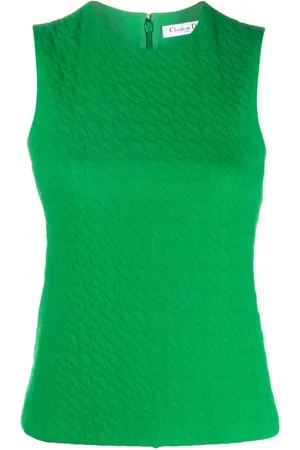 Dior Pre-owned houndstoothmønstret top uden ærmer fra 2010