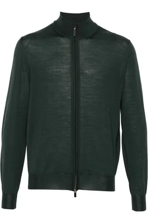 CANALI Cardigan i merinould