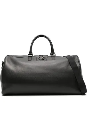 Roberto Cavalli Holdall-taske i læder med RC-plade