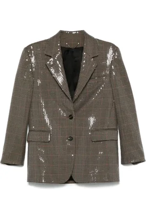 Golden Goose Houndstooth-mønstret blazer med pailletter